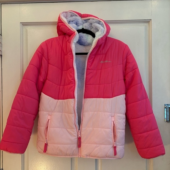 NWOT Eddie Bauer Youth Girls Reversible Jacket Large 14-16 - Picture 2 of 14